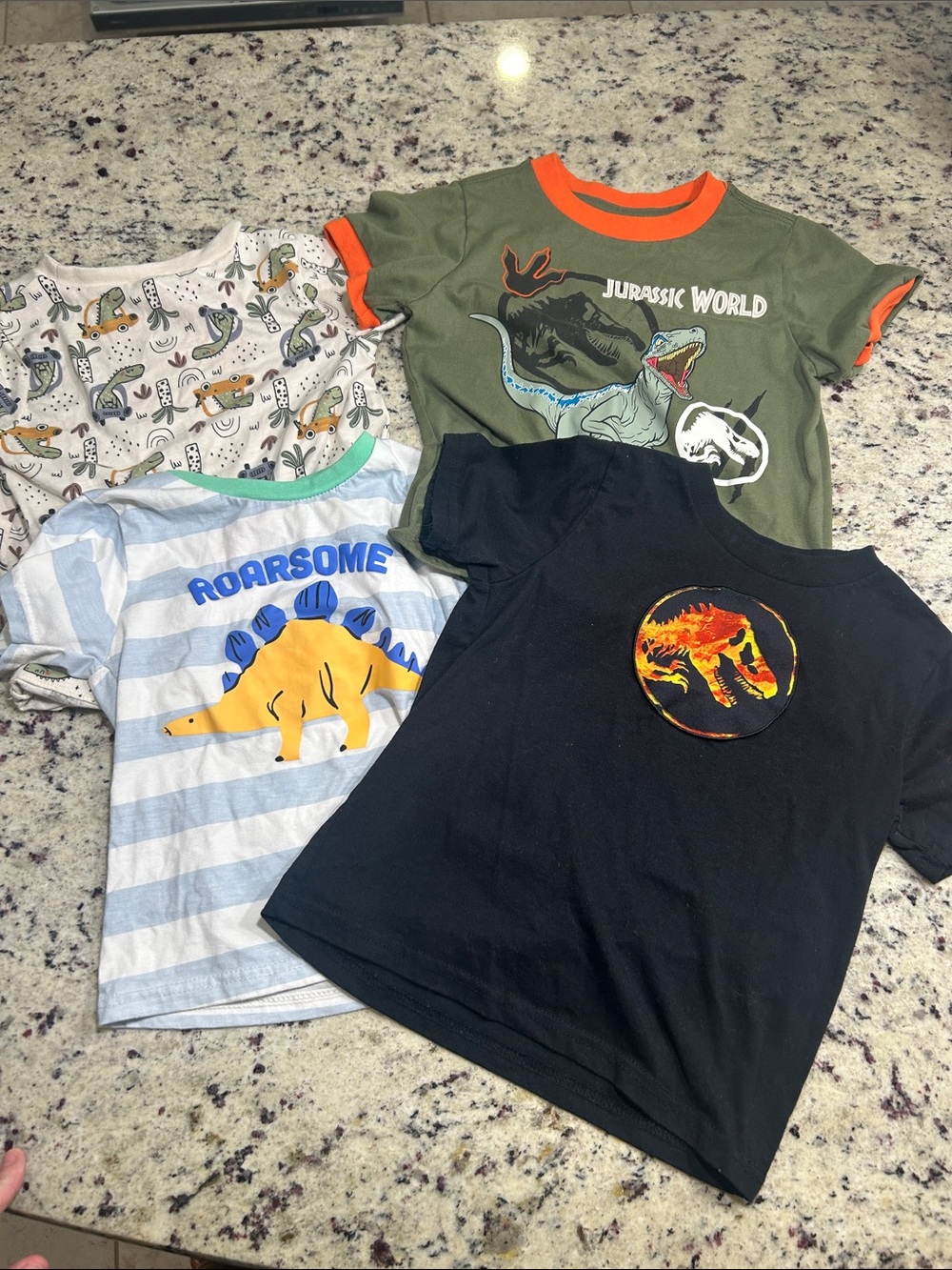 Lot of 4- dinosaur size 4t t-shirts